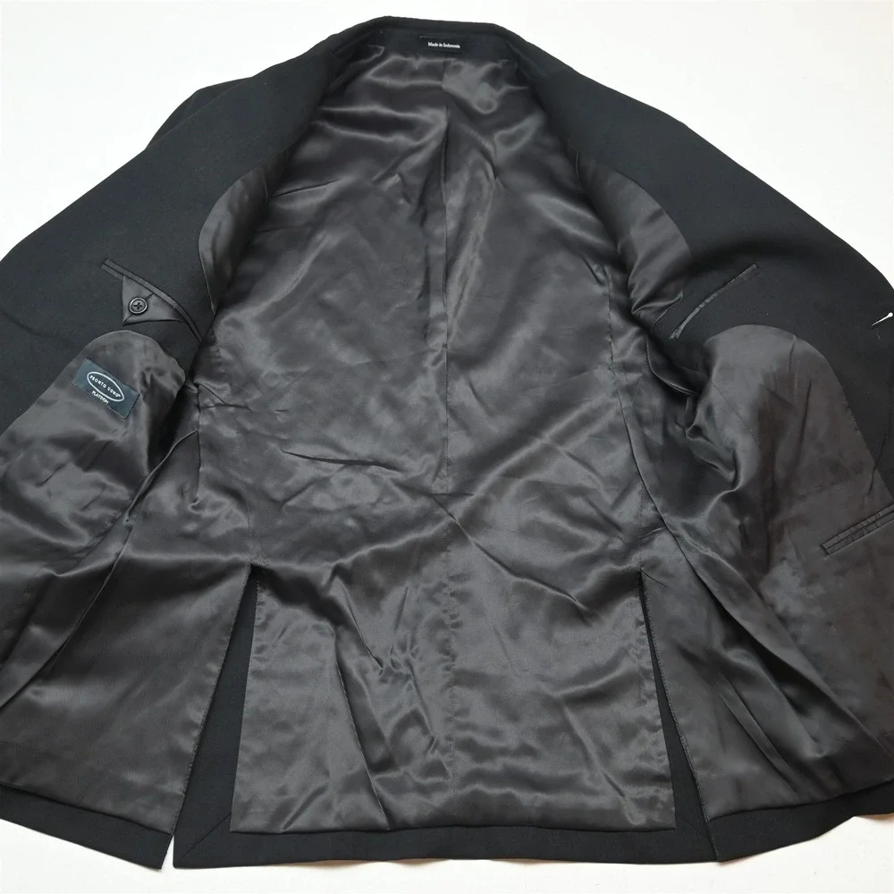 Pronto Uomo 40R 36x32 Charcoal Gray 100% Wool Mens Jacket Pants Suit
